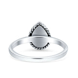 Rope Pear Design Thumb Ring Statement Fashion Oxidized Solid 925 Sterling Silver