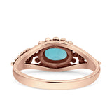 Petite Dainty Vintage Style Oval Thumb Ring Statement Fashion Oxidized Solid 925 Sterling Silver