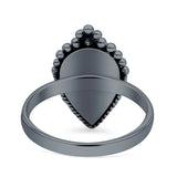 Petite Dainty Statement Fashion Pear Thumb Ring Oxidized Solid 925 Sterling Silver