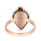 Petite Dainty Statement Fashion Pear Thumb Ring Oxidized Solid 925 Sterling Silver