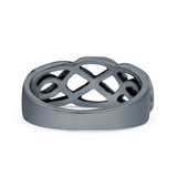 Celtic Ring Oxidized Band Solid 925 Sterling Silver Thumb Ring (9mm)