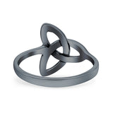 Celtic Ring Oxidized Band Solid 925 Sterling Silver Thumb Ring (13mm)