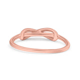 Infinity Oxidized Band Solid 925 Sterling Silver Thumb Ring (4mm)