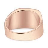 Signet Plain Band High Polished Solid 925 Sterling Silver Thumb Ring (15mm)