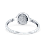 Yin Yang Oxidized Band Solid 925 Sterling Silver Thumb Ring (8.2mm)