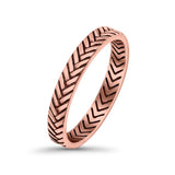 Braided Ring Oxidized Band Solid 925 Sterling Silver Thumb Ring (3mm)