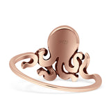 Octopus Ring Oxidized 925 Sterling Silver