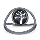 Tree Of Life Minimalist Filigree Thumb Ring 925 Sterling Silver