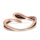 Snake Twisted Rope Adjustable Thumb Ring 925 Sterling Silver