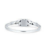 Weave Trinity Celtic Oval Thumb Ring Statement Fashion Oxidized Lab Created Opal 925 Sterling Silver