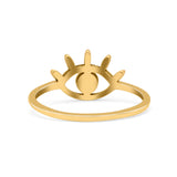 Eye Evil Thumb Ring Round Statement Fashion Ring Band 925 Sterling Silver