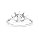 Eye Evil Thumb Ring Round Statement Fashion Ring Band 925 Sterling Silver