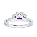 Marquise Art Deco Bridal Wedding Engagement Ring Simulated Cubic Zirconia 925 Sterling Silver