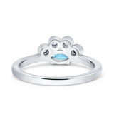Marquise Art Deco Bridal Wedding Engagement Ring Simulated Cubic Zirconia 925 Sterling Silver