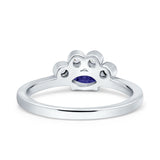 Marquise Art Deco Bridal Wedding Engagement Ring Simulated Cubic Zirconia 925 Sterling Silver