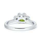 Marquise Art Deco Bridal Wedding Engagement Ring Simulated Cubic Zirconia 925 Sterling Silver