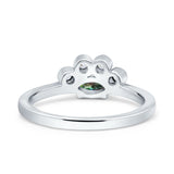 Marquise Art Deco Bridal Wedding Engagement Ring Simulated Cubic Zirconia 925 Sterling Silver