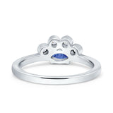 Marquise Art Deco Bridal Wedding Engagement Ring Simulated Cubic Zirconia 925 Sterling Silver