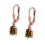 Teardrop Bridal Dangling Leverback Earrings Pear CZ 925 Sterling Silver
