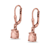 Teardrop Bridal Dangling Leverback Earrings Pear CZ 925 Sterling Silver