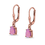 Teardrop Bridal Dangling Leverback Earrings Pear CZ 925 Sterling Silver