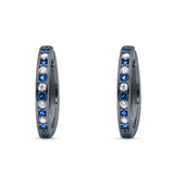 Minimalist Huggie Hoop Earrings CZ 925 Sterling Silver
