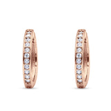 Minimalist Huggie Hoop Earrings CZ 925 Sterling Silver