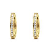 Minimalist Huggie Hoop Earrings CZ 925 Sterling Silver