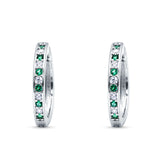 Minimalist Huggie Hoop Earrings CZ 925 Sterling Silver