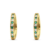 Minimalist Huggie Hoop Earrings CZ 925 Sterling Silver