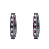 Minimalist Huggie Hoop Earrings CZ 925 Sterling Silver