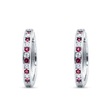 Minimalist Huggie Hoop Earrings CZ 925 Sterling Silver