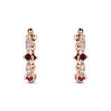 Huggie Hoop Earrings Cubic Zirconia 925 Sterling Silver