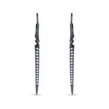 Drop Dangle Leverback Earrings Cubic Zirconia 925 Sterling Silver