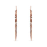 Drop Dangle Leverback Earrings Cubic Zirconia 925 Sterling Silver