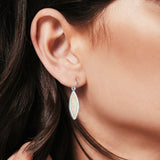 Drop Dangle Earrings Lab Created Opal 925 Sterling Silver (21mm)