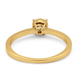 14K Gold 0.15ct Round 5mm G SI Diamond Solitaire Promise Engagement Wedding Ring