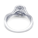 14K Gold 0.4ct Round 8mm G SI Diamond Twisted Band Engagement Wedding Ring