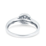 Art Deco Wedding Ring Band Round Pave Simulated Cubic Zirconia 925 Sterling Silver (8mm)