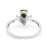 Art Deco Marquise Engagement Ring, Simulated CZ, 925 Silver