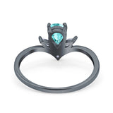 Art Deco Marquise Engagement Ring, Simulated CZ, 925 Silver