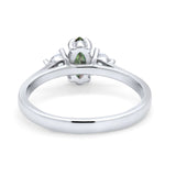 Three Stone Wedding Ring Simulated Cubic Zirconia 925 Sterling Silver
