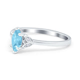 Marquise Art Deco Engagement Ring Simulated Cubic Zirconia 925 Sterling Silver