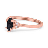 Marquise Art Deco Engagement Ring Simulated Cubic Zirconia 925 Sterling Silver
