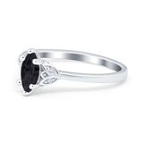 Marquise Art Deco Engagement Ring Simulated Cubic Zirconia 925 Sterling Silver