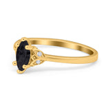 Marquise Art Deco Engagement Ring Simulated Cubic Zirconia 925 Sterling Silver