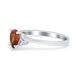 Art Deco Teardrop Engagement Ring Simulated Cubic Zirconia 925 Sterling Silver