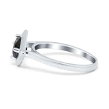 Round Solitaire Engagement Ring Simulated Cubic Zirconia 925 Sterling Silver