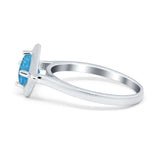 Round Solitaire Engagement Ring Simulated Cubic Zirconia 925 Sterling Silver