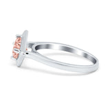 Round Solitaire Engagement Ring Simulated Cubic Zirconia 925 Sterling Silver